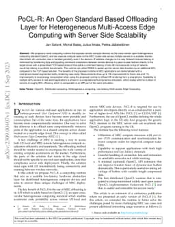 PoCL-R: An Open Standard Based Offloading Layer for Heterogeneous
  Multi-Access Edge Computing with Server Side Scalability