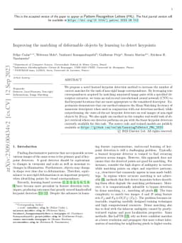 Improving the matching of deformable objects by learning to detect
  keypoints