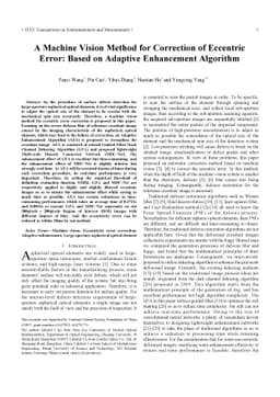 A Machine Vision Method for Correction of Eccentric Error: Based on
  Adaptive Enhancement Algorithm
