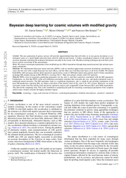 Bayesian deep learning for cosmic volumes with modified gravity