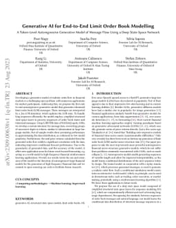 Generative AI for End-to-End Limit Order Book Modelling: A Token-Level
  Autoregressive Generative Model of Message Flow Using a Deep State Space
  Network