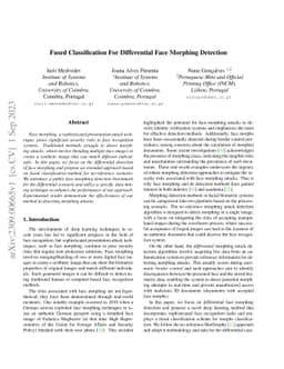 Fused Classification For Differential Face Morphing Detection