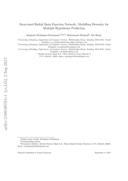 Structured Radial Basis Function Network: Modelling Diversity for
  Multiple Hypotheses Prediction