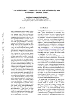 LinkTransformer: A Unified Package for Record Linkage with Transformer
  Language Models