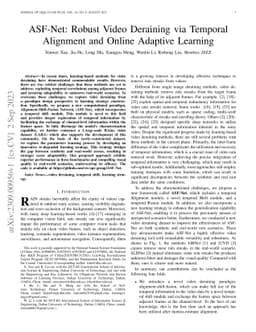 ASF-Net: Robust Video Deraining via Temporal Alignment and Online
  Adaptive Learning