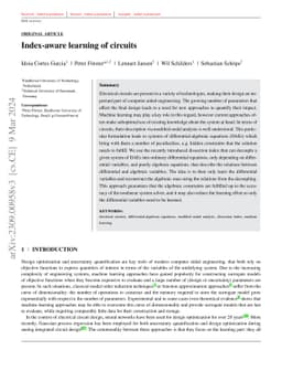 Index-aware learning of circuits