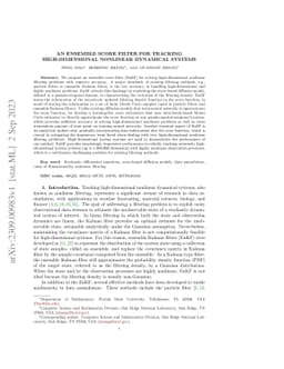 An Ensemble Score Filter for Tracking High-Dimensional Nonlinear
  Dynamical Systems