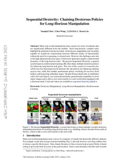 Sequential Dexterity: Chaining Dexterous Policies for Long-Horizon
  Manipulation