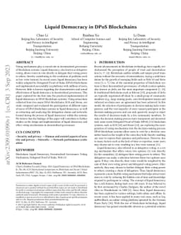 Liquid Democracy in DPoS Blockchains