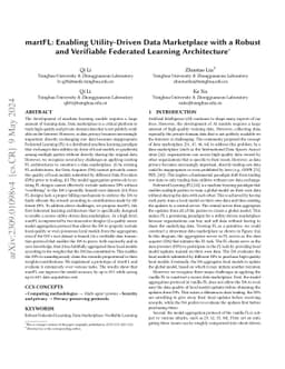 martFL: Enabling Utility-Driven Data Marketplace with a Robust and
  Verifiable Federated Learning Architecture