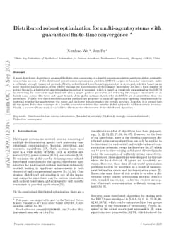 Distributed robust optimization for multi-agent systems with guaranteed
  finite-time convergence