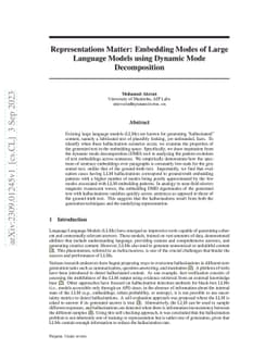 Representations Matter: Embedding Modes of Large Language Models using
  Dynamic Mode Decomposition