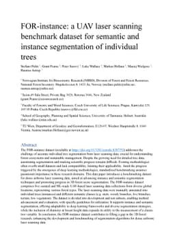FOR-instance: a UAV laser scanning benchmark dataset for semantic and
  instance segmentation of individual trees