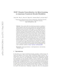 MAP: Domain Generalization via Meta-Learning on Anatomy-Consistent
  Pseudo-Modalities