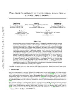 Zero-shot information extraction from radiological reports using ChatGPT