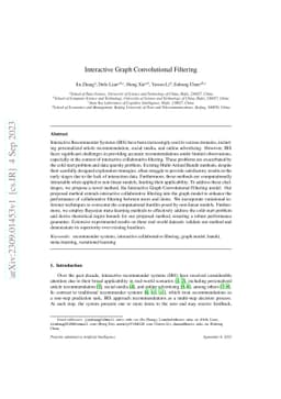 Interactive Graph Convolutional Filtering