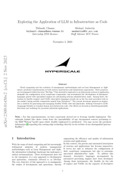 LLM and Infrastructure as a Code use case