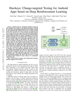 Hawkeye: Change-targeted Testing for Android Apps based on Deep
  Reinforcement Learning