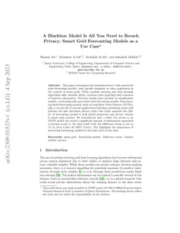 A Blackbox Model Is All You Need to Breach Privacy: Smart Grid
  Forecasting Models as a Use Case