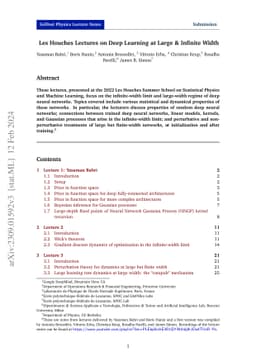 Les Houches Lectures on Deep Learning at Large & Infinite Width