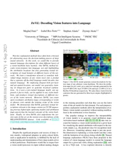 DeViL: Decoding Vision features into Language