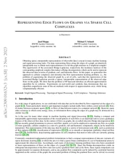 Representing Edge Flows on Graphs via Sparse Cell Complexes