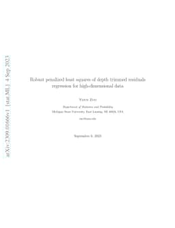 Robust penalized least squares of depth trimmed residuals regression for
  high-dimensional data