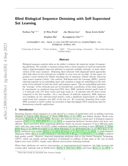 Blind Biological Sequence Denoising with Self-Supervised Set Learning