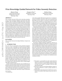 Prior Knowledge Guided Network for Video Anomaly Detection