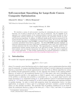 Self-concordant Smoothing for Large-Scale Convex Composite Optimization