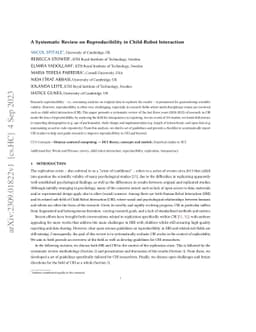 A Systematic Review on Reproducibility in Child-Robot Interaction