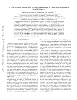 A Post-Training Approach for Mitigating Overfitting in Quantum
  Convolutional Neural Networks