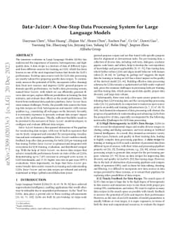 Data-Juicer: A One-Stop Data Processing System for Large Language Models