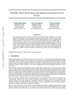 DeNISE: Deep Networks for Improved Segmentation Edges