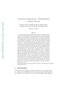 Asymmetric Momentum: A Rethinking of Gradient Descent