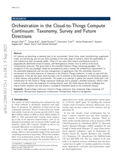 Orchestration in the Cloud-to-Things Compute Continuum: Taxonomy, Survey
  and Future Directions
