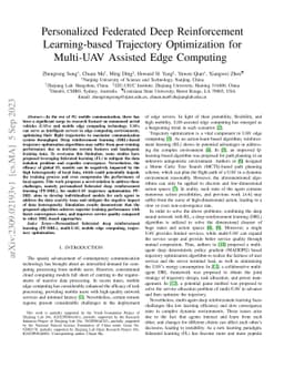 Personalized Federated Deep Reinforcement Learning-based Trajectory
  Optimization for Multi-UAV Assisted Edge Computing