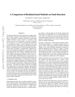 A Comparison of Residual-based Methods on Fault Detection