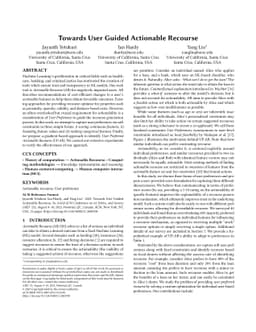 Towards User Guided Actionable Recourse