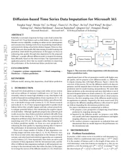 Diffusion-based Time Series Data Imputation for Microsoft 365