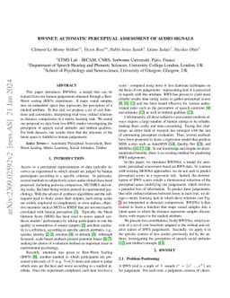 BWSNet: Automatic Perceptual Assessment of Audio Signals