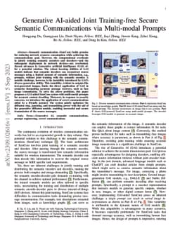 Generative AI-aided Joint Training-free Secure Semantic Communications
  via Multi-modal Prompts
