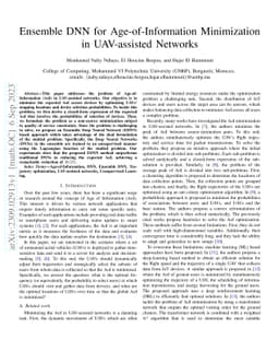 Ensemble DNN for Age-of-Information Minimization in UAV-assisted
  Networks