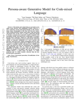 Persona-aware Generative Model for Code-mixed Language