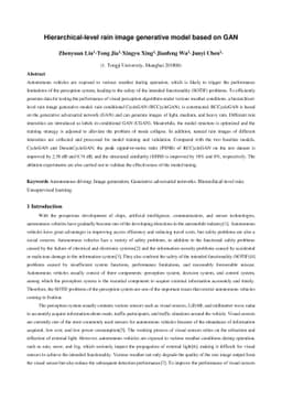 Hierarchical-level rain image generative model based on GAN