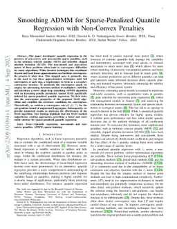Smoothing ADMM for Sparse-Penalized Quantile Regression with Non-Convex
  Penalties