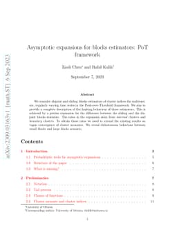 Asymptotic expansions for blocks estimators: PoT framework