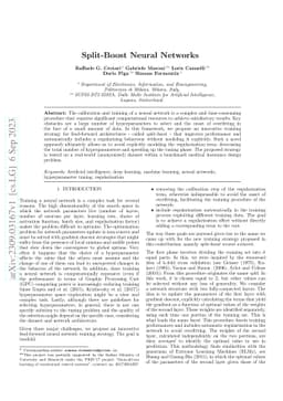 Split-Boost Neural Networks