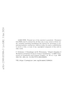 Adaptive Sampling of 3D Spatial Correlations for Focus+Context
  Visualization