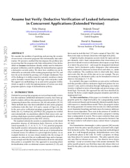 Assume but Verify: Deductive Verification of Leaked Information in
  Concurrent Applications (Extended Version)